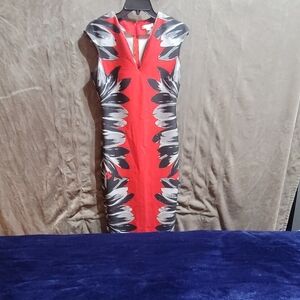 New York & Company Red and Black Maxi Dress